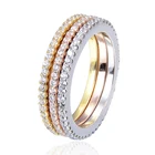 Jewelry Fashion Jewelry 925 Sterling Silver Ring Full Eternity CZ Tiny Engagement Wedding Ring