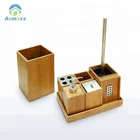 Amazing Accessories Bamboo Bathroom Accessory Set Amazing Modern Design Bamboo Bathroom Accessories Set