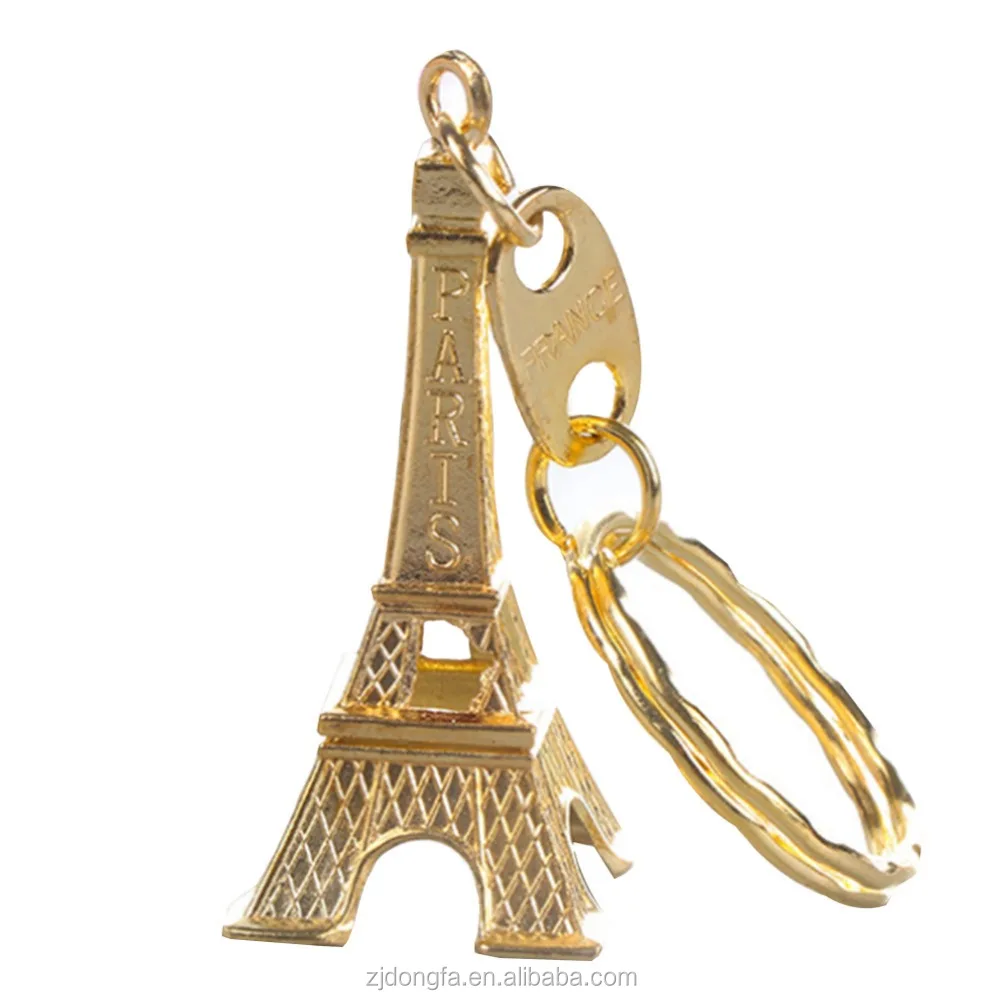 Mini Paris Eiffel Tower Model Keychain Keyring Gift Key Split Ring UK 
