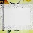 Disposable White Rectangle Wood Paper Doily