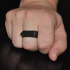 Titanium Ring Rings For Men Wholesale Fashion Men HipHop Jewelry Titanium Stainless Steel Irregular Black Arrow Geometric Ring For Men