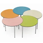 School Furniture New Style High Quality Moon Shape Collaborative Table School Furniture For Training And Learning