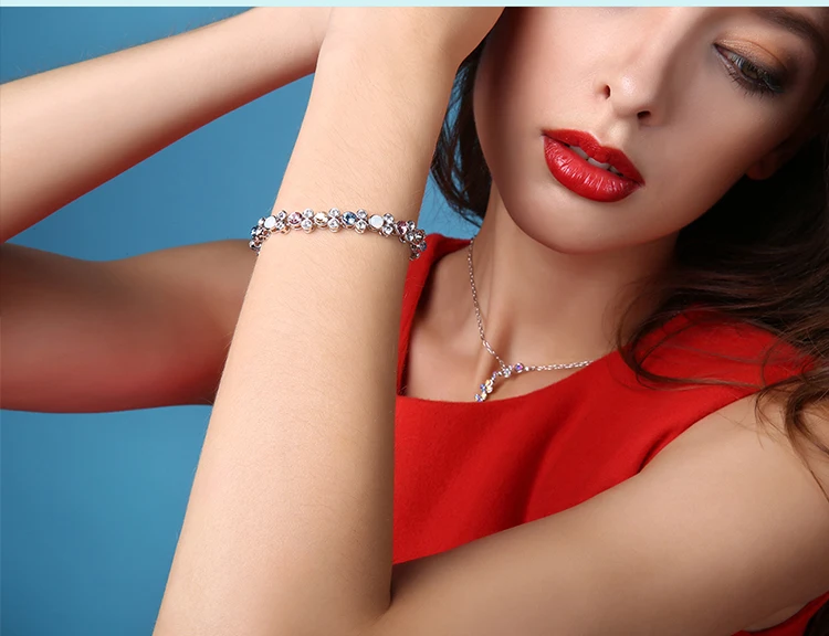 Lady Elegent Jewelry Crystal Brass Fashion Girl Bracelet