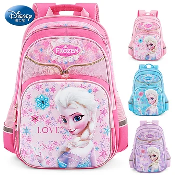 Disney Children's Large Capacity Girl Cute Elsa Kids School Bags Backpack