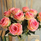 Wedding Cheap Flannelette Artificial Flower Large Single Stem Silk Rose Flowers For Living Room Decoration