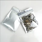 Foil Bag Mylar Bag Manufacturer Silver Aluminum Foil Mylar Recloseable Ziplock Bag Clear Front With Zipper Top