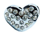Heart Charms Dog 10mm DIY Rhinestone Heart Letter Charms Dog Name Tag Dog Collar Pendant