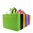 Colorful Colorful Foldable Non Woven Tote Shopping Bag Christmas Present Without Gusset With Cover