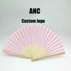 Hand Fan Fans Fan Chinese Bamboo Fan Pure Color Bamboo Hand Fan Silk Bamboo Chinese Fan Dance Custom Hand Fans