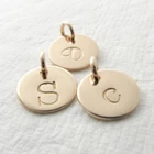 Charms Can Be Decided By Customers Deep Engrave Gold Plated Custom Stainless Steel Wholesale Initial Charms