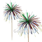 Colors Red Blue Pink Green Yellow Pick Party 3 Colors Layers Palm Picks 150mm Wood Cocktail Picks For Party And Food