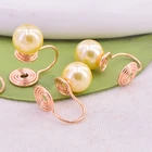 Pearl Earrings Earring Golden Natural Roll Cheap Golden Plastic Pearl Earrings