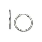 Hoop Earrings Big Circle Hoop Channel Stones Hoop Pure Titanium Huggie Earrings Manufacturer Shenzhen
