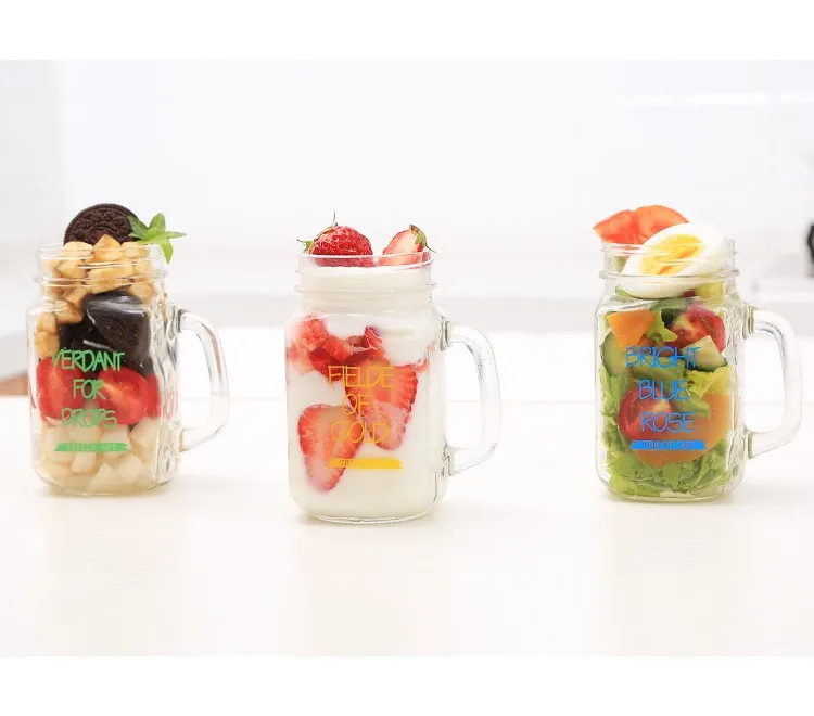 HOT SALE wholesale glass candy jar storage glass jar with metal lid mason jar for food