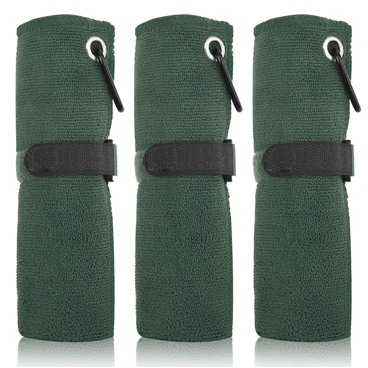 Personalized Design Super Water Absorbent Custom Logo MIcrofiber Hooked Golf Towel