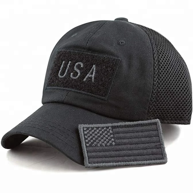 Usa Flag Patch Buckle Mesh Cap 