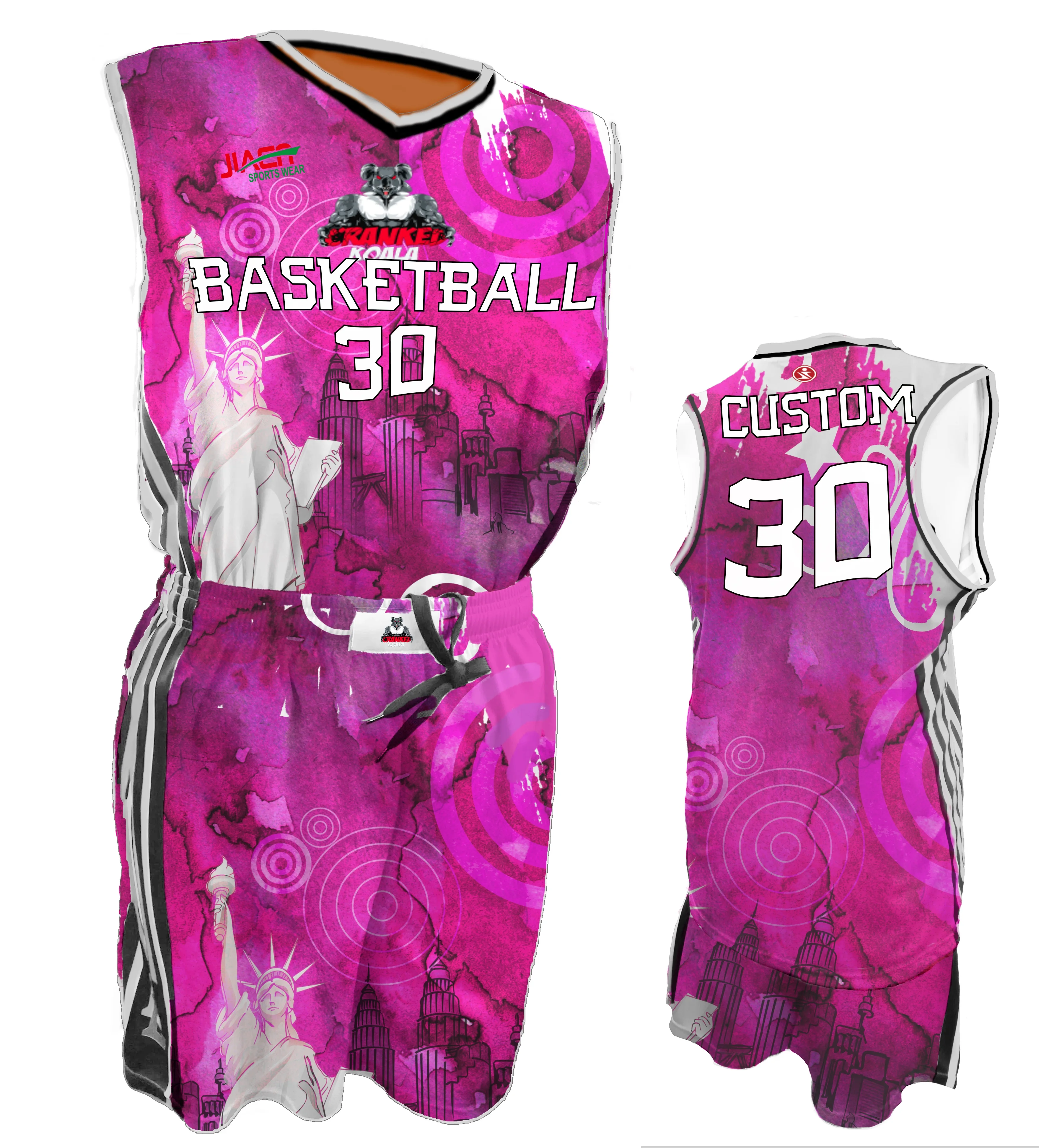 white and pink jersey