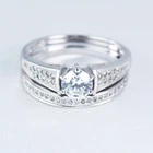 Silver Rings Silver Anniversary Jewelry Fashion 925 Sterling Silver Couple Rings For Engagement