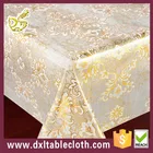Pvc 2015 Best Design Clear Golden Transparent Plastic PVC Tablecloth Plastic Table Cover