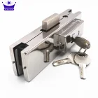 Patch Fitting Glass Door Patch Fitting Lock Hydraulic Silver Patch Fitting Lock For Glass Door