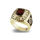 Stone Rings Jewelry Gold Plated And Ruby Stone Custom Corporate Rings Jewelry