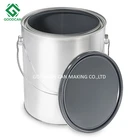 Tin Bucket Factory Custom Tin 4 Liter Empty Paint Bucket With Lid