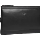 Man large capacity PU leather business envelope clutch bag