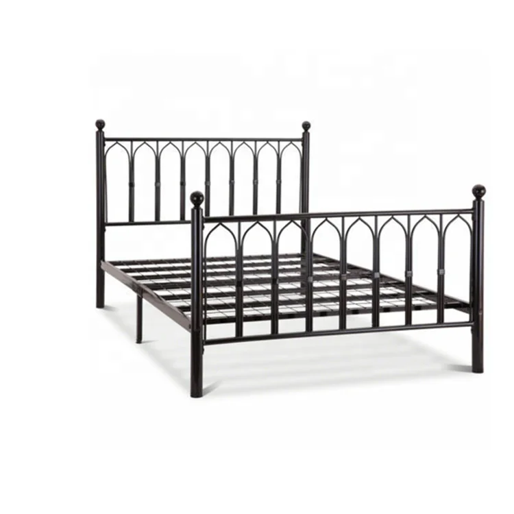 Luxury 4ft6 Double & 5ft Kingsize Madonna Gothic Style White Metal Bed Frame