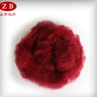 Colored Fiber Black White Red Green Yellow Etc. Black/red Colored Polyester Staple Fiber Yarn Fabric Use Fiber