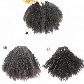 YuXi wholesale 4B-4C/3B- 3C/3C-4A raw vrigin malaysian afro kinky curl sew in hair weave with12/14/16/18/20inch On Stock