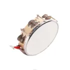 Skin Drum Hand Drum Percussion Instruments Wood Shell Manmade Skin Head Tambourine Hand Drum With Bells