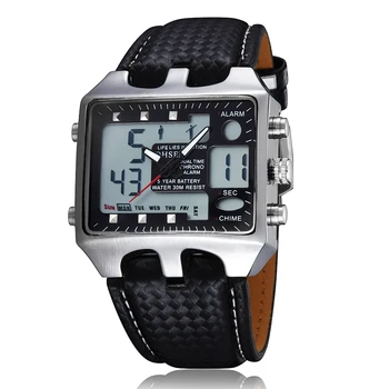 OHSEN Men AD0930 Sport Watches Analog Digital Quartz 3ATM Waterproof Dive Fashion Military Watch Relogio Male Clock