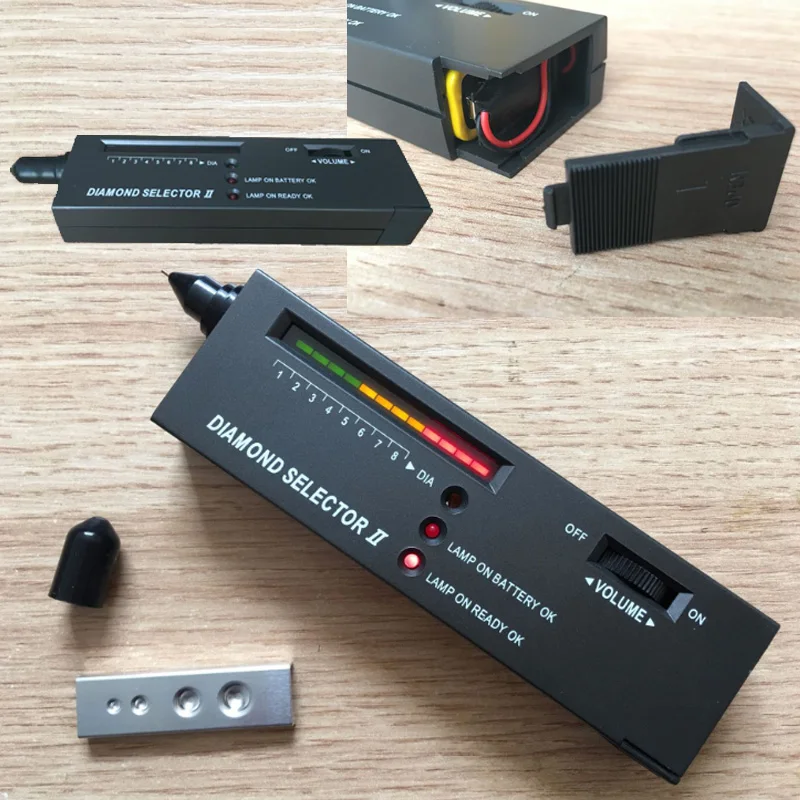 LED Portable Jeweler Diamond Selector II V2 Gem Tester Tool 