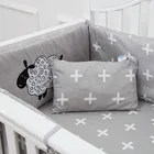 Baby Bedding Cotton Set Baby Comforter Set 4 Pcs New Baby Cradle Bedding 100% Cotton Baby Bedding Set