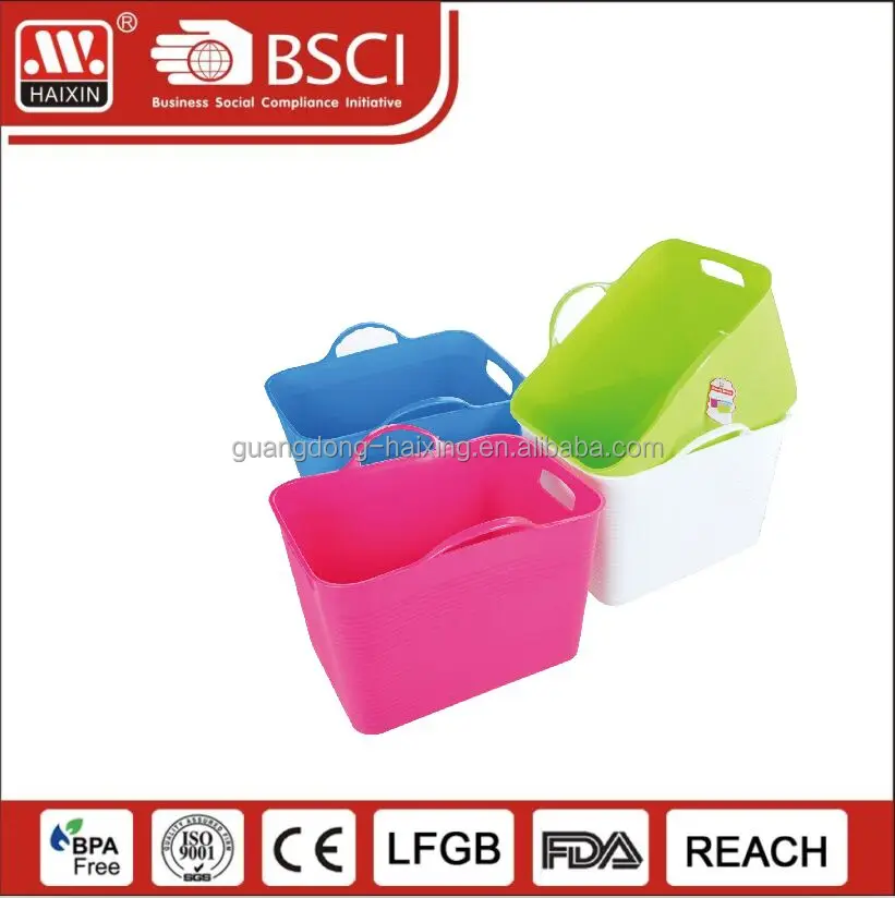 China wholesale large 20liter basin clear cheap decorative plastic bucket with lid