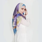 100% Scarf 100% Cotton Muslim Bawal Voile Scarf With Customize Printed
