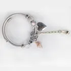 Alloy Bracelet Women Sexy Lips Lipstick Love Heart Shape Handbag Pearl Crystal Bead Alloy Charm Bracelet Bangle