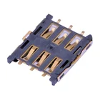 Sim Mobile Phone Sim Card Socket Nano Sim 6Pin Push-Pull Type Card Slot Holder Connector Mobile Phone Card Slot Socket