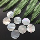 Factory Outlet Hot Sale Good Quality Round Mother Of Pearl Gemstone Jewelry Punch White Shell
