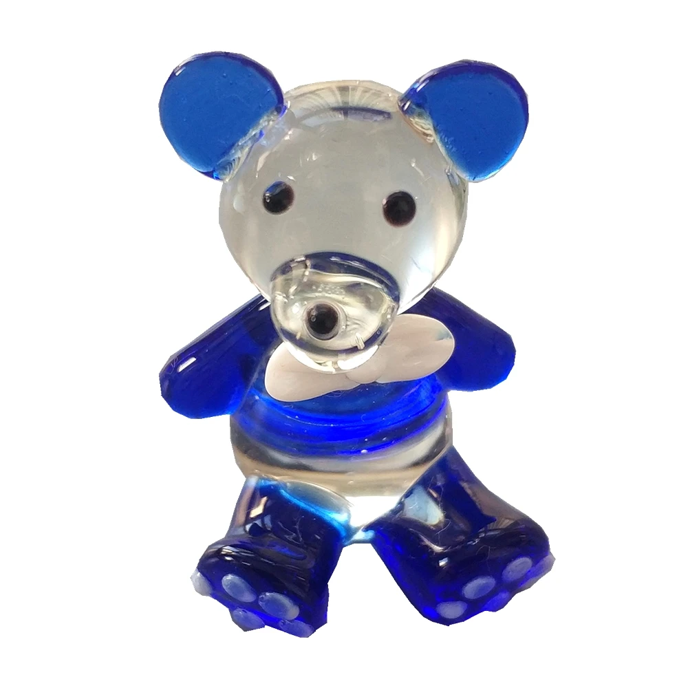 hot sell glass teddy bear figurine crystal bear lampwork home