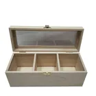 Gift Wooden Tea Tea Wooden Tea Box Wholesale High Quality Glass Top Cover Gift Wooden Tea Packaging Storage Box