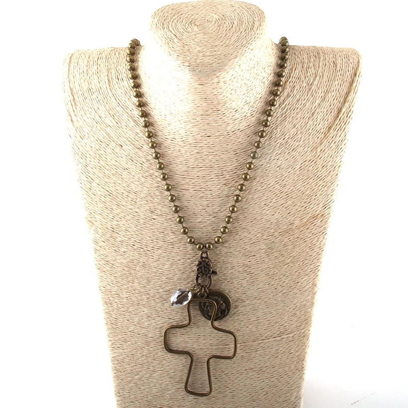 Fashion Bronze Ball Chain Necklace 