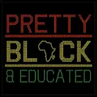 Black Crystal Pretty Educated Black Queen Black History Hot Fix Rhinestone Transfer Motif