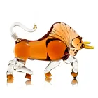 Glass Glass Liquor Decanter Hand Blown Prestige Bull Shaped Liquor Decanter 1000ml Glass Decanter For Alcohol