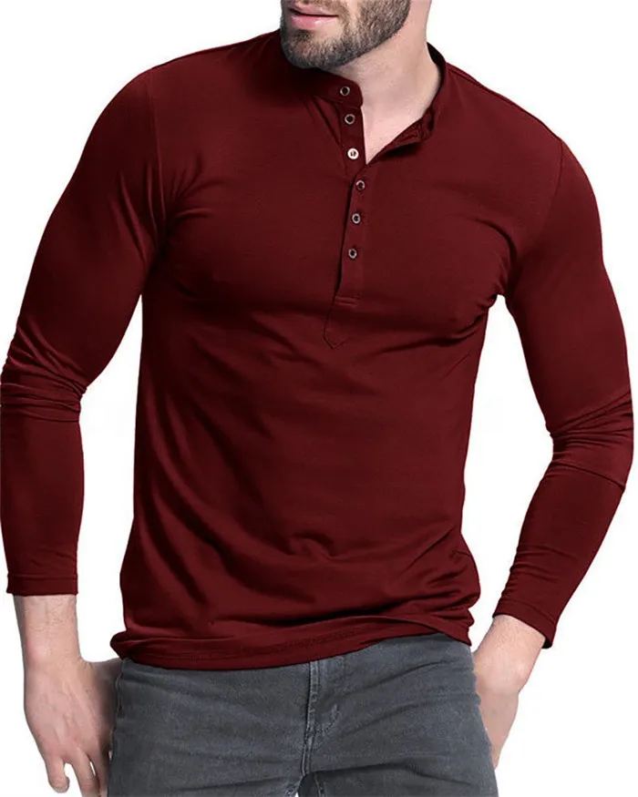 Camisa Larga De Cuello Redondo Para Hombre Camiseta De Manga 