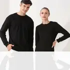 100% Custom 100% Cotton Mens Black Plain Hoodie Blank Oversized High Quality Wholesale Unisex Men Hoodie