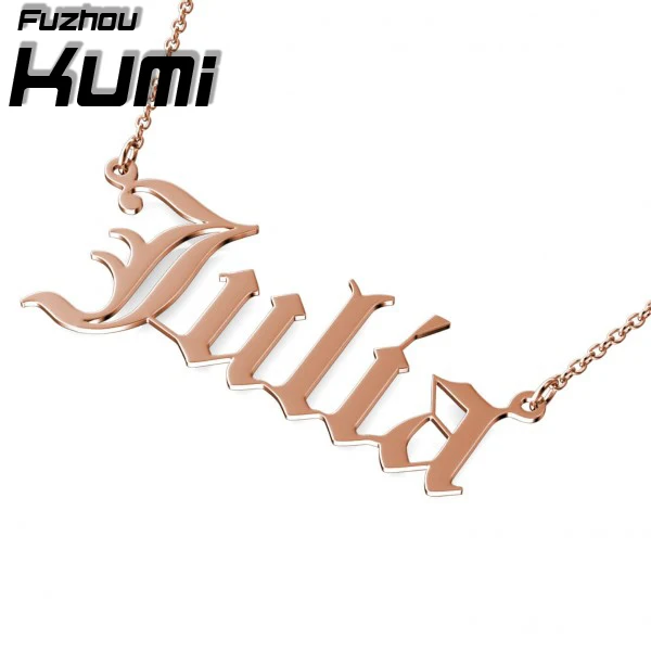 Name 18k Rose Gold Necklace 