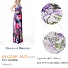 Vintage Patterns 100% Polyester Chiffon Fabric Flower Print For Dress And Scarf