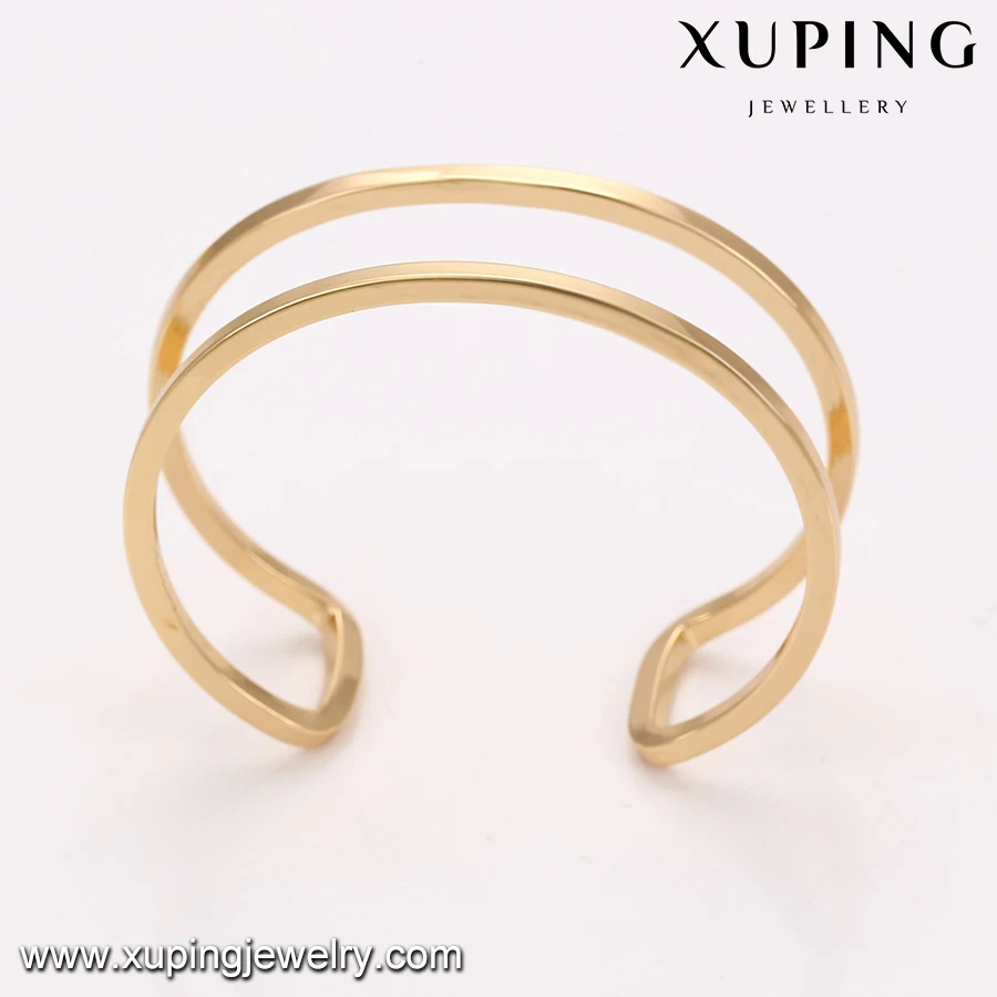 51679 Luxury bangle jewelry high quality gold plated wholesale 2pcs/set multi layer new design bangles jewelry