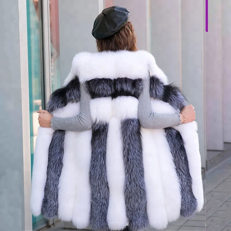 plus size faux fur vest with hood